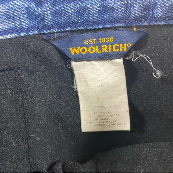 Woolrich Jeans Woman’s 8 Fleece lined winter denim blue jeans pockets zippered - Picture 3 of 9